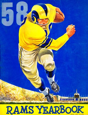 1958 LA Rams Football Yearbook Cover Art